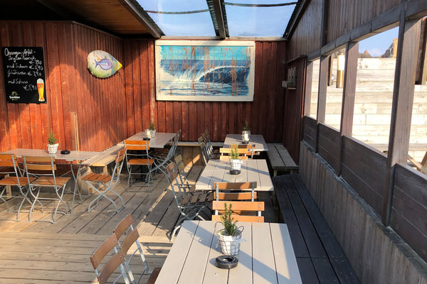 Terrasse des Restaurant Kap Horn Sylt in Hörnum